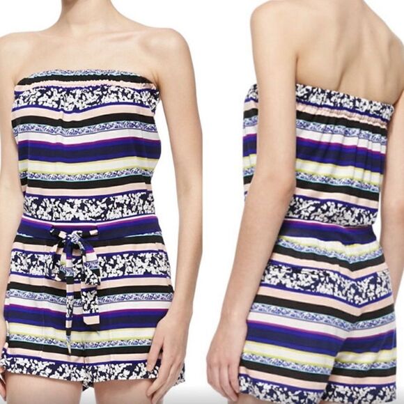 Diane Von Furstenberg Miranda Silk Romper Size 10 - Picture 1 of 12